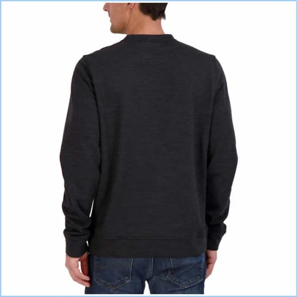 NWT Gerry Men’s Textured Crew Sweatshirt in Black Size M - Picture 4 of 6